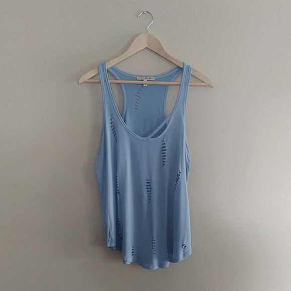 {Express} Distressed Racerback Tank Medium - Picture 2 of 3